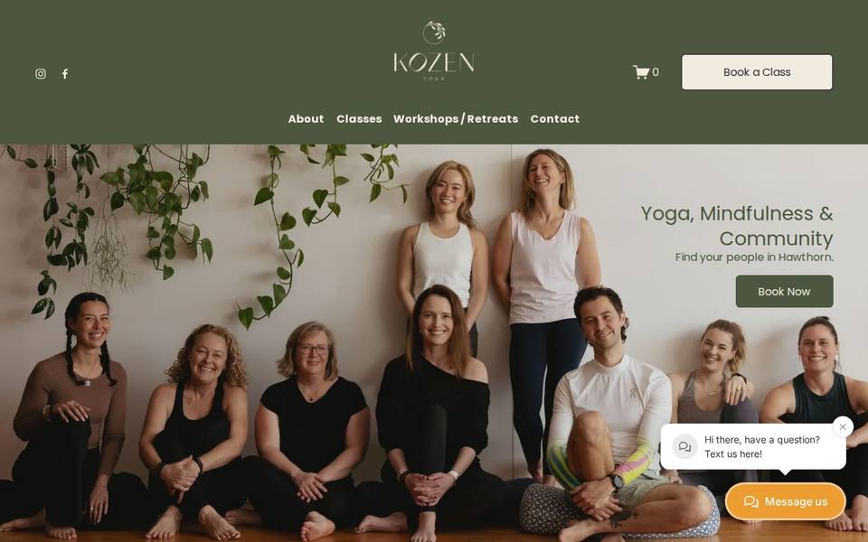 Kozen Yoga website