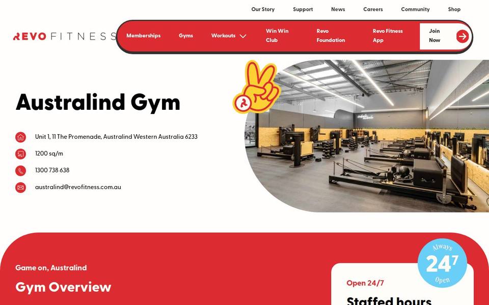 Revo Fitness Australind website