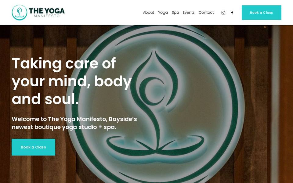 The Yoga Manifesto Spa website