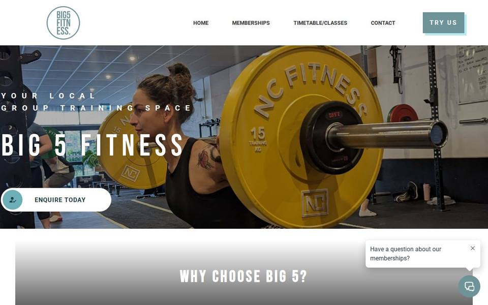 Big 5 Fitness website