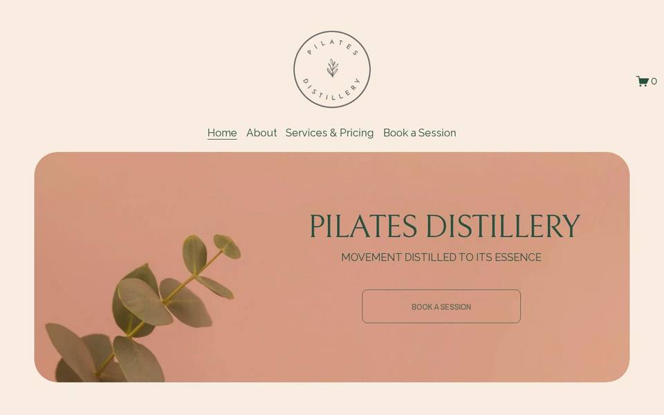 Pilates Distillery website