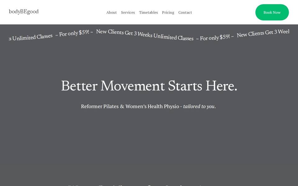 bodyBEgood website
