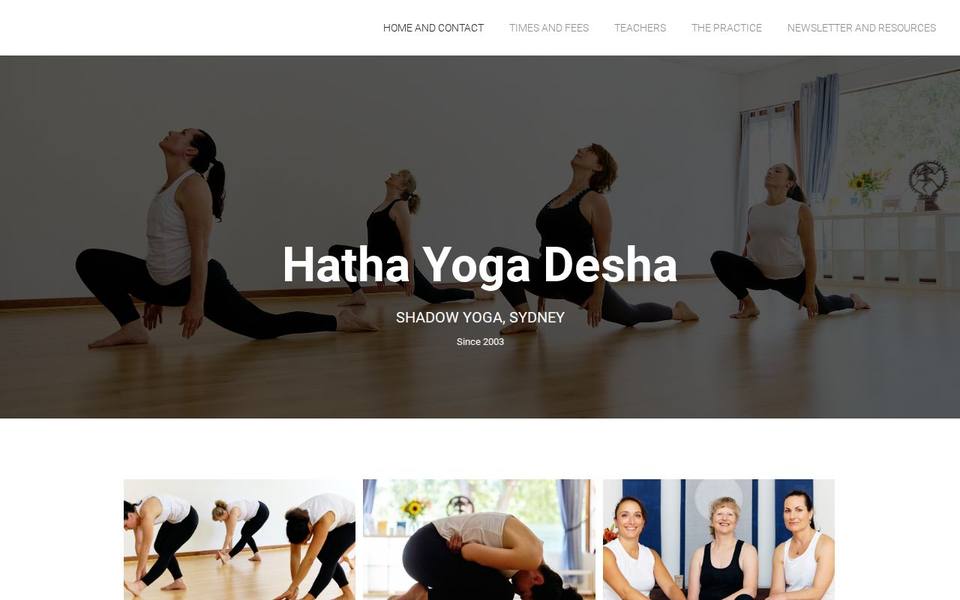 Hatha Yoga Desha website