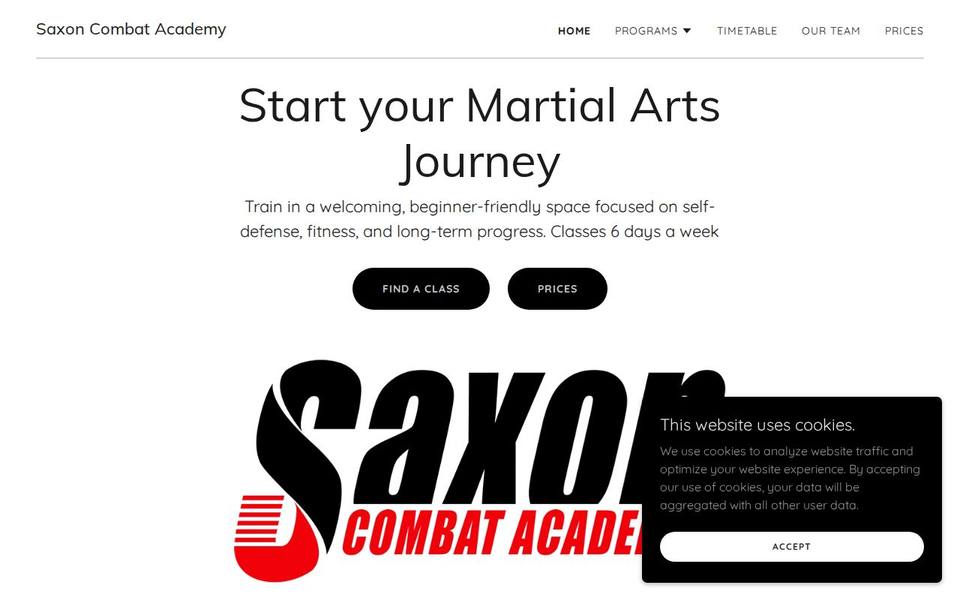 Saxon Combat Academy (formerly Team Norton Academy) website