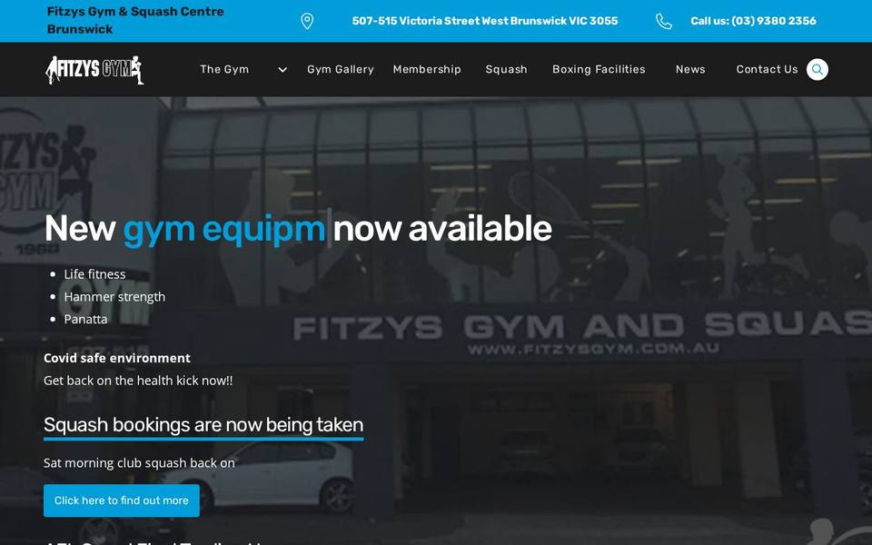 Fitzys Gym website