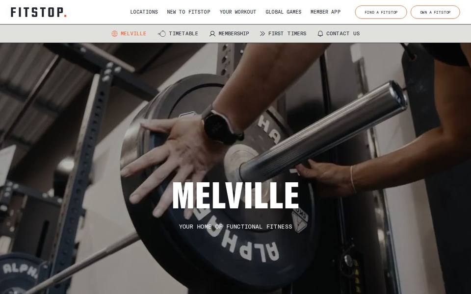 Fitstop Melville website