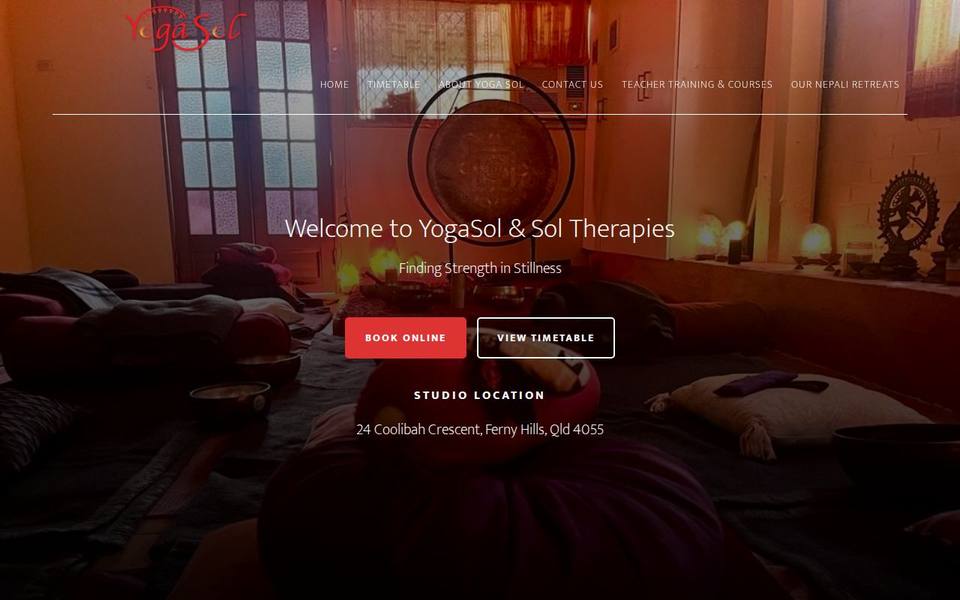 Yoga Sol website