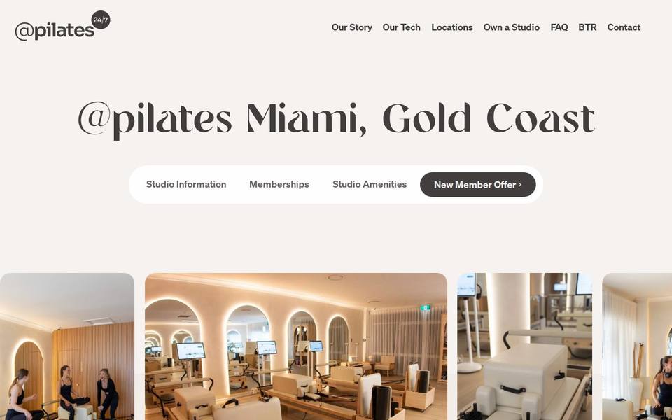 At Pilates 24/7 Miami website