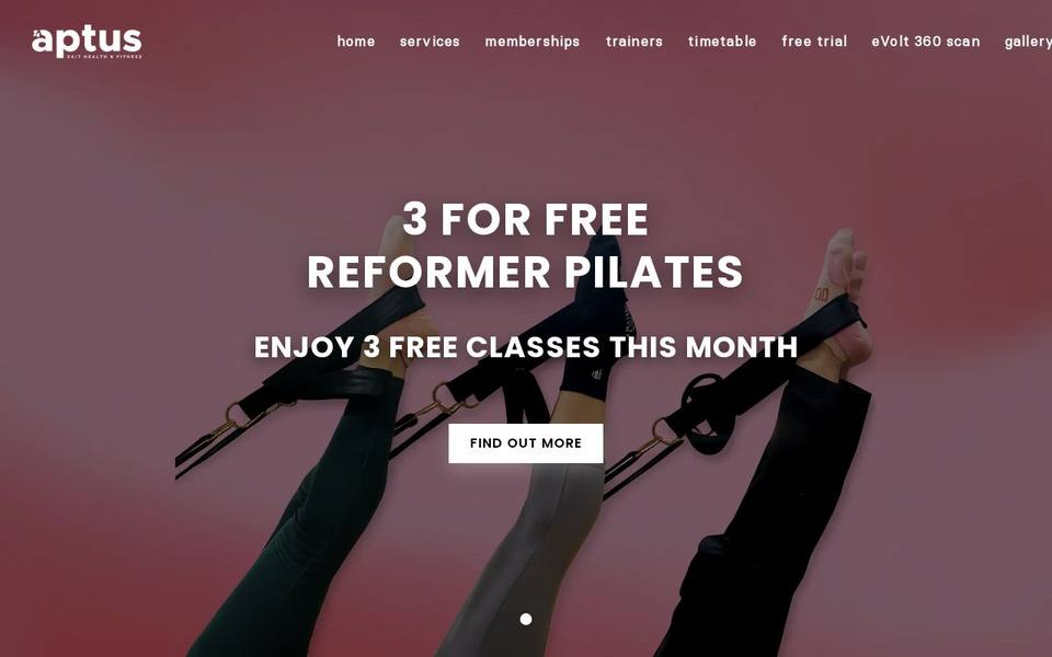 Aptus Health and Fitness website
