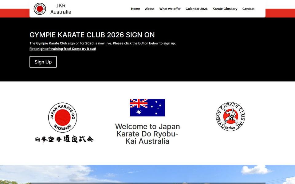 The Gympie Karate Academy website