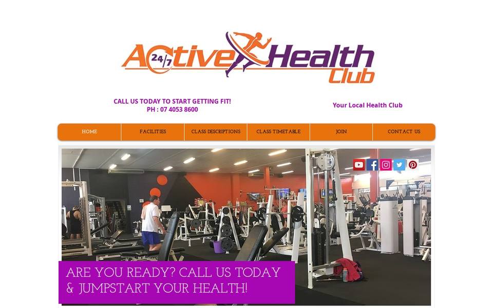 Active Health Club website