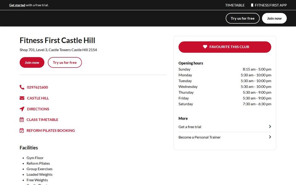 Castle Hill website