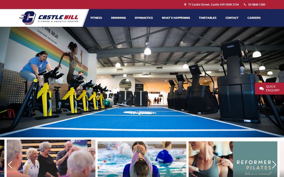Castle Hill Fitness and Aquatic Centre website