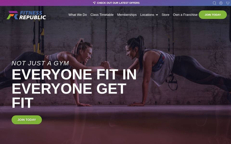 Fitness Republic website