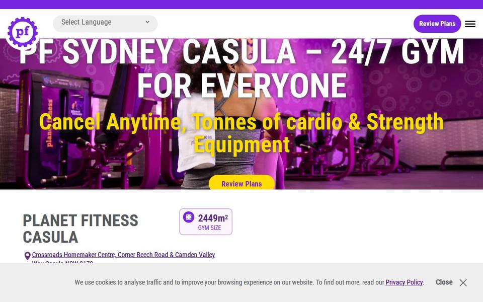 Planet Fitness Sydney Casula website