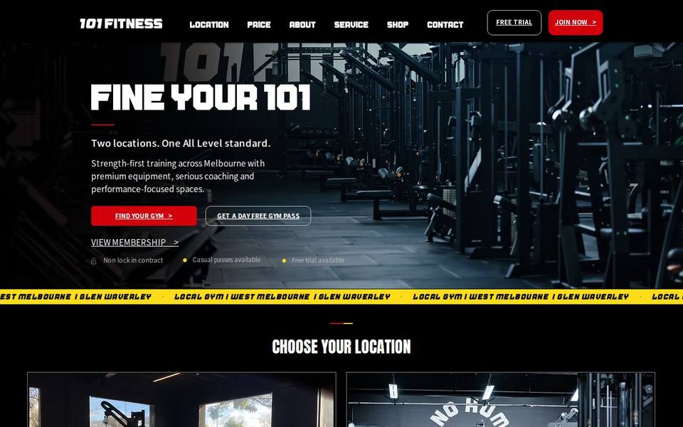 101 Fitness website