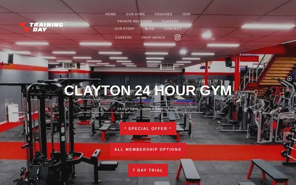 Training Day Gym Clayton website