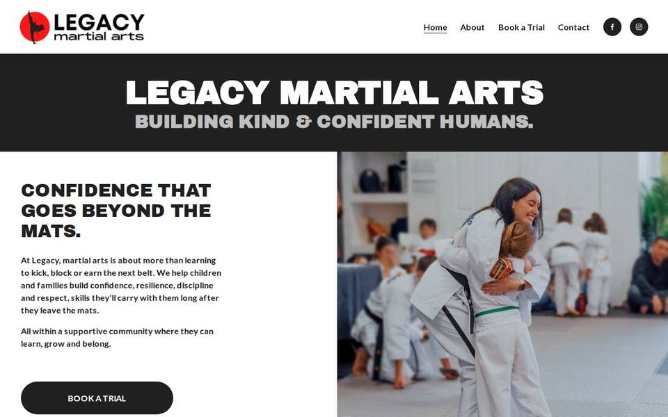 Legacy Martial Arts website