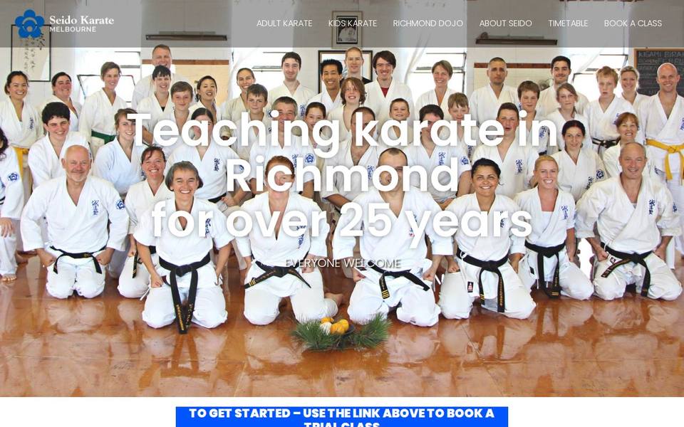 Seido Karate Melbourne website