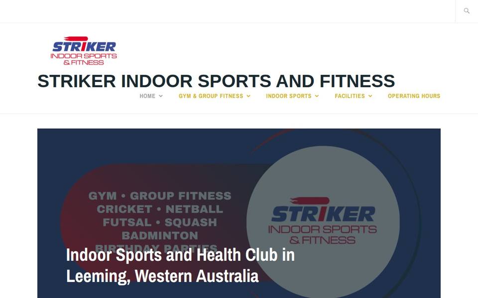 Striker Indoor Sports and Fitness website