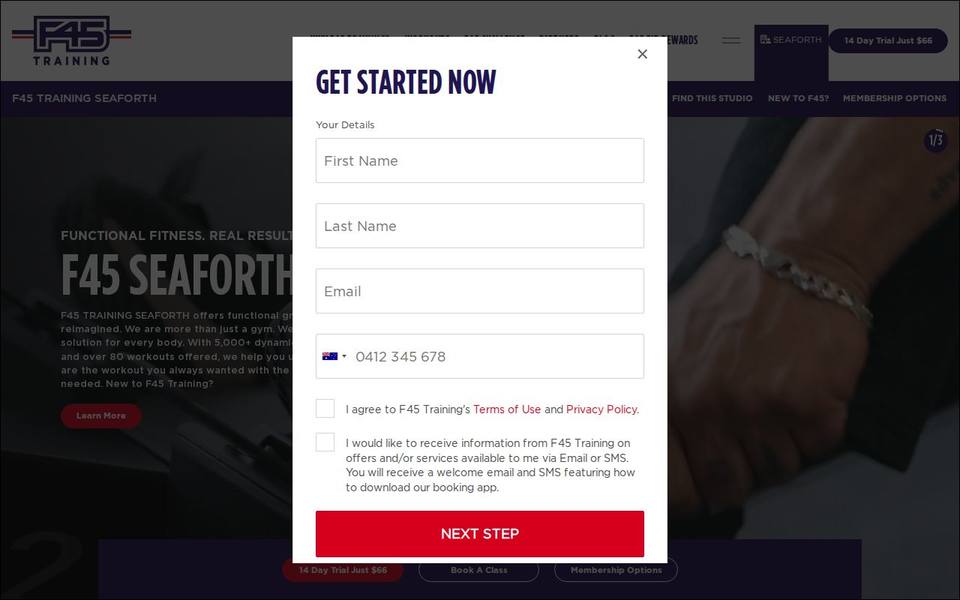 F45 Seaforth website