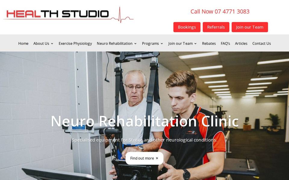 Health Studio website