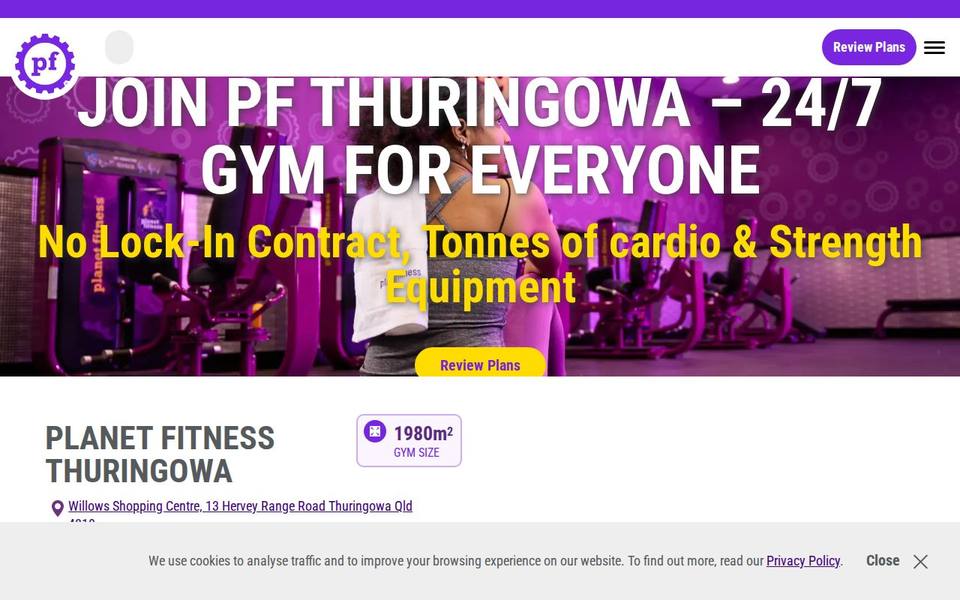 Planet Fitness Thuringowa website