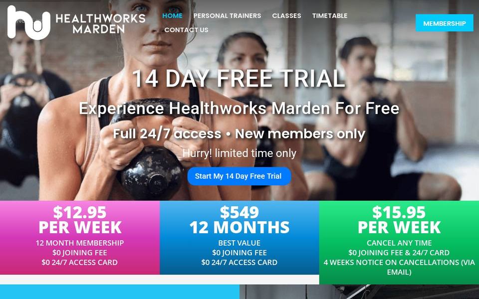 Health Works Fitness Centre website