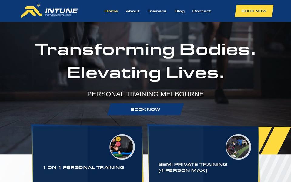 Intune Fitness Studio website