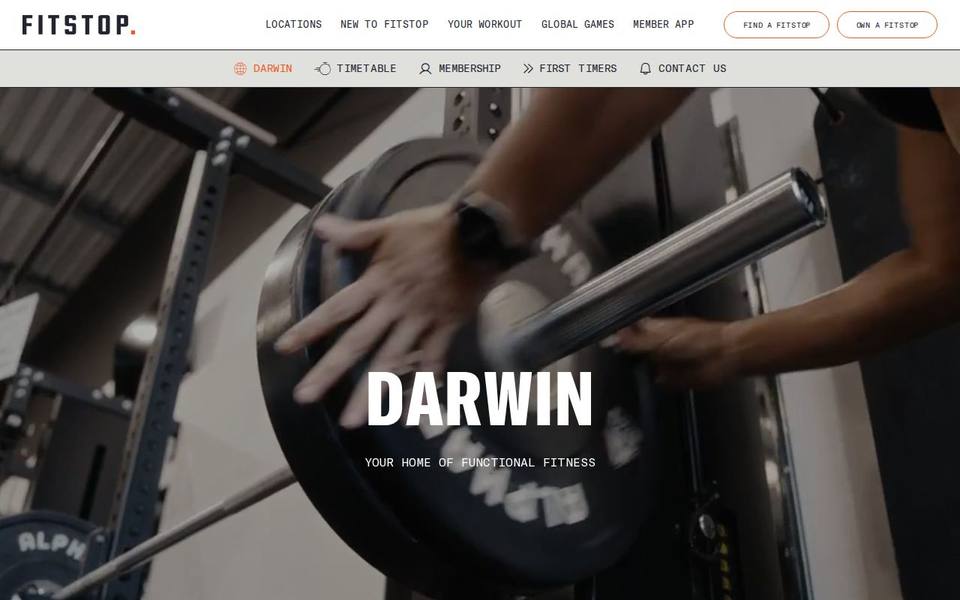 Fitstop Darwin website