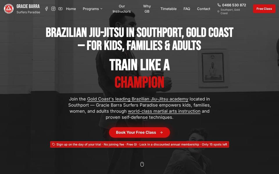 Gracie Barra website