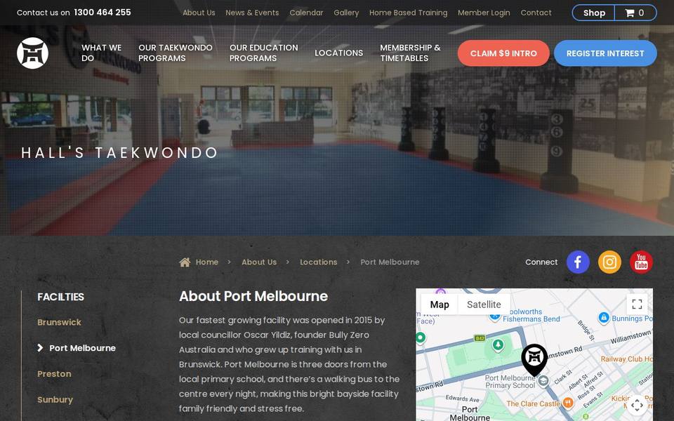 Hall's Taekwondo Tullamarine Port Melbourne website