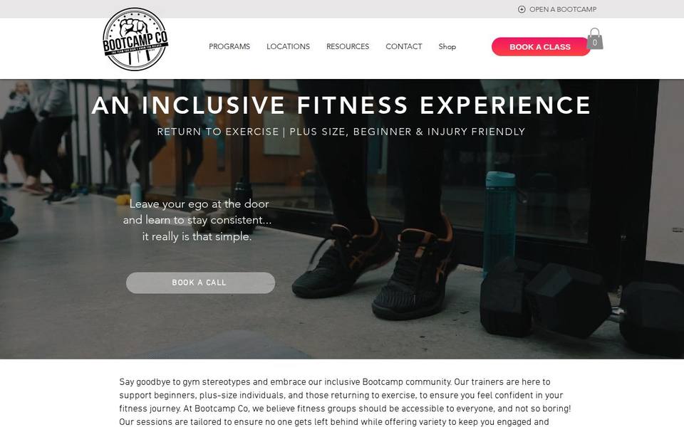 The Women's Bootcamp Company website