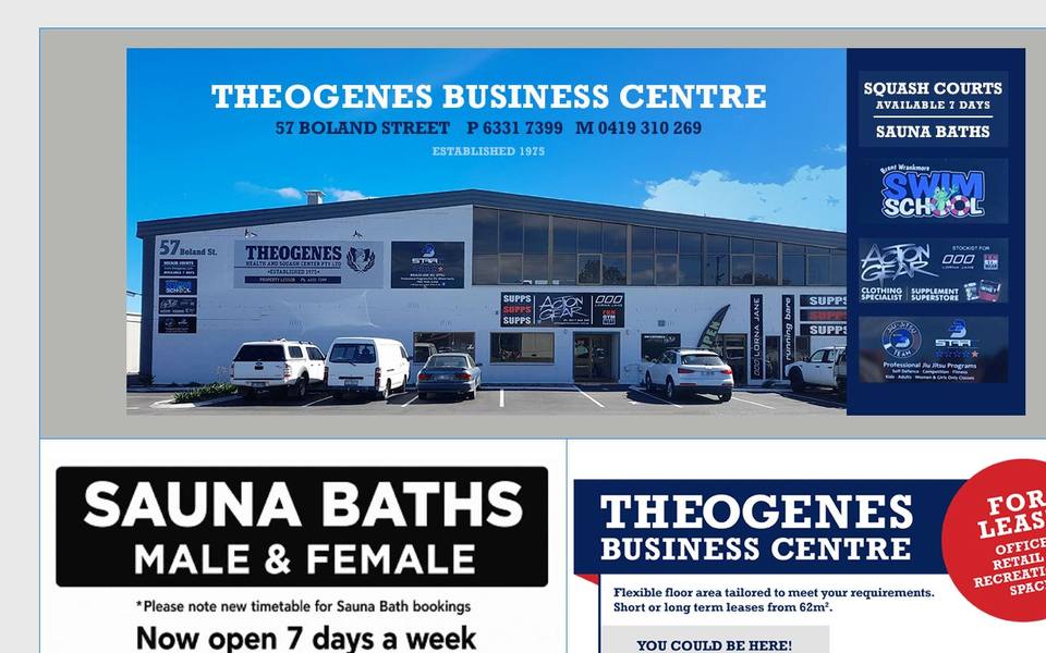 Theogenes Health & Squash Centre website