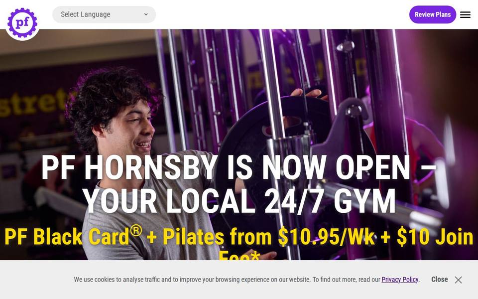 Planet Fitness Hornsby website