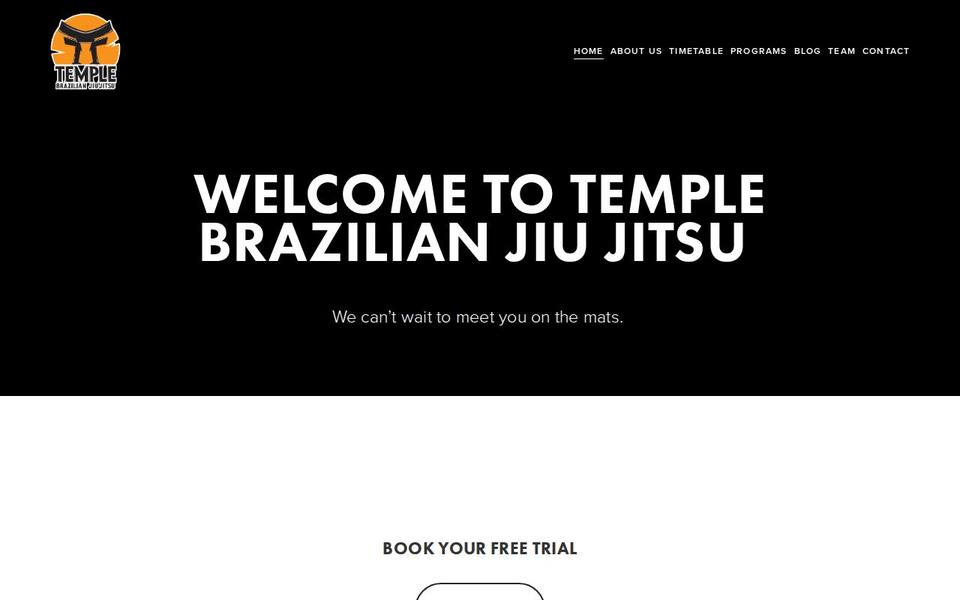Temple Brazilian Jiu Jitsu website