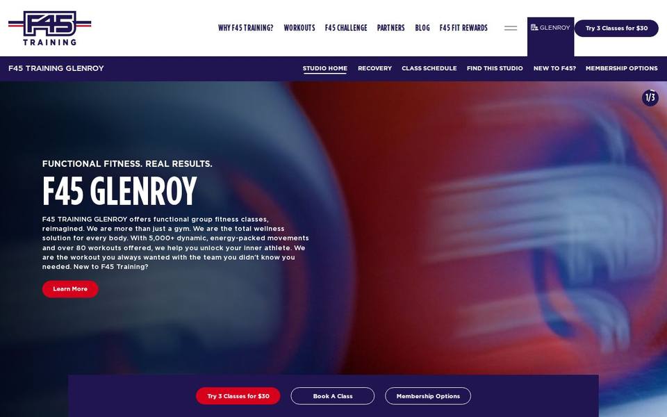 F45 Glenroy website