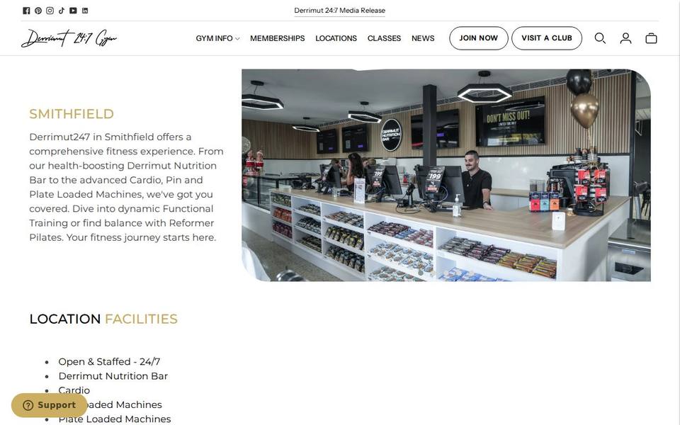 Derrimut 24:7 Gym Smithfield website