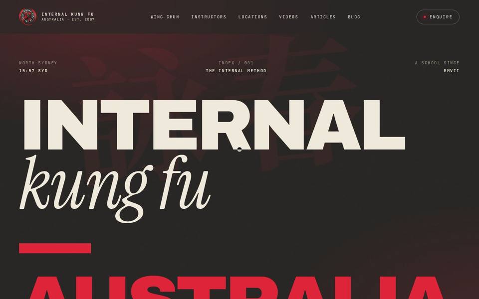 Internal Kung Fu Australia website