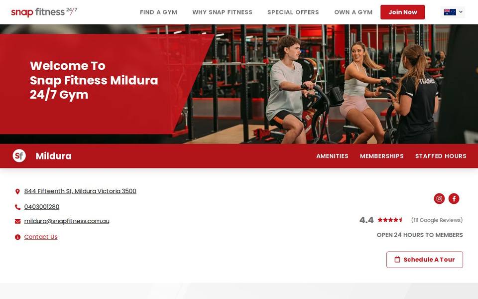 Snap Fitness Mildura website