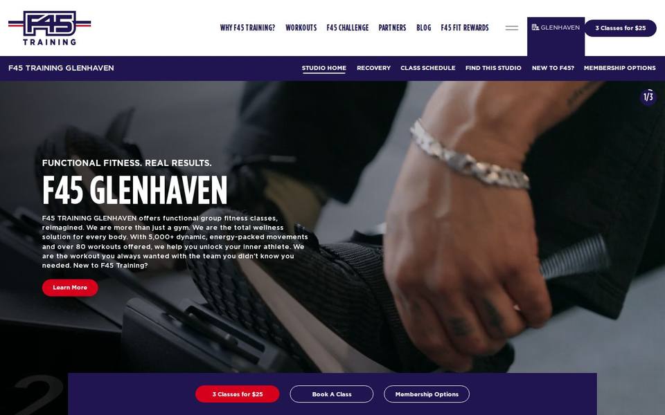 F45 Glenhaven website