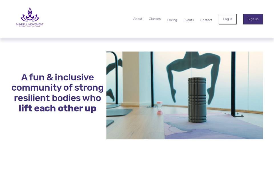Mindful Movement Surrey Hills website