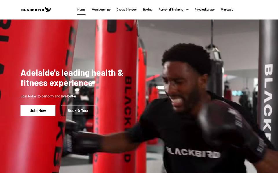 Blackbird Fitness website