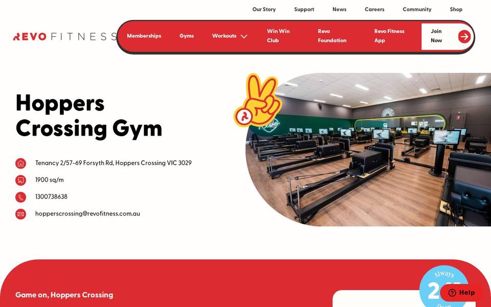 Revo Fitness Hoppers Crossing website
