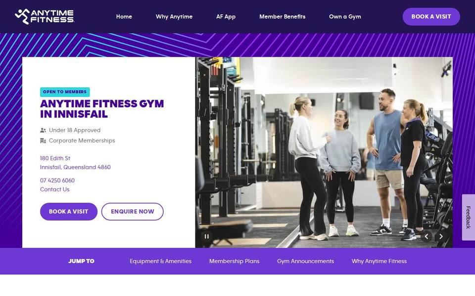 Anytime Fitness Innisfail website