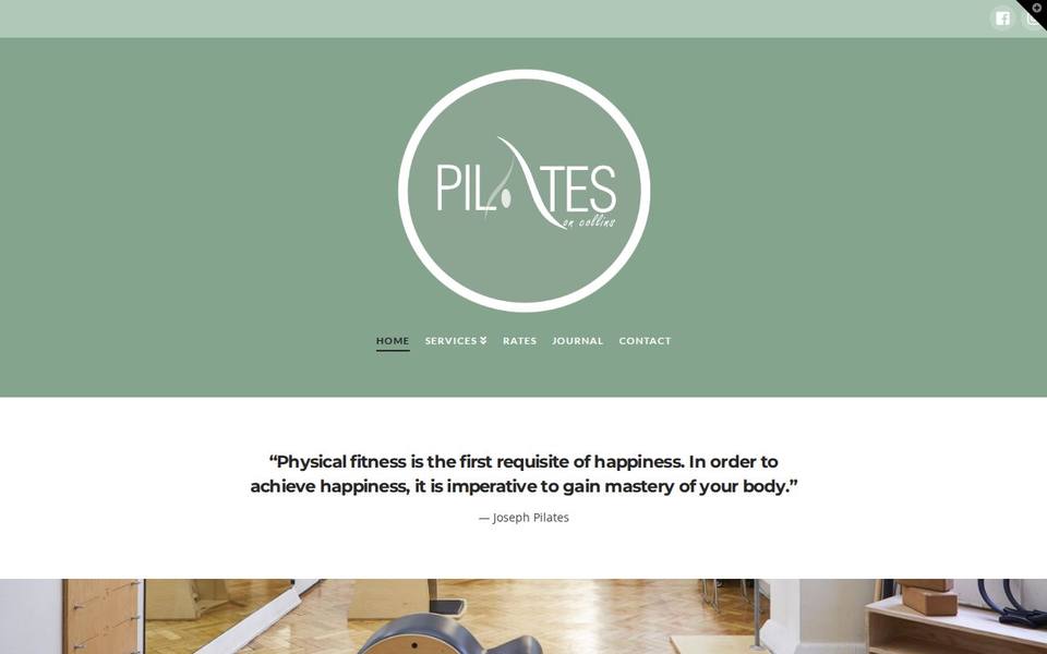 Pilates on Collins website