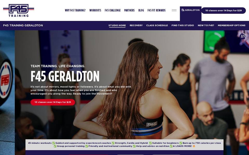 F45 Geraldton website