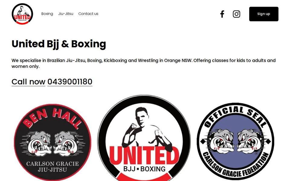 United BJJ and Boxing website