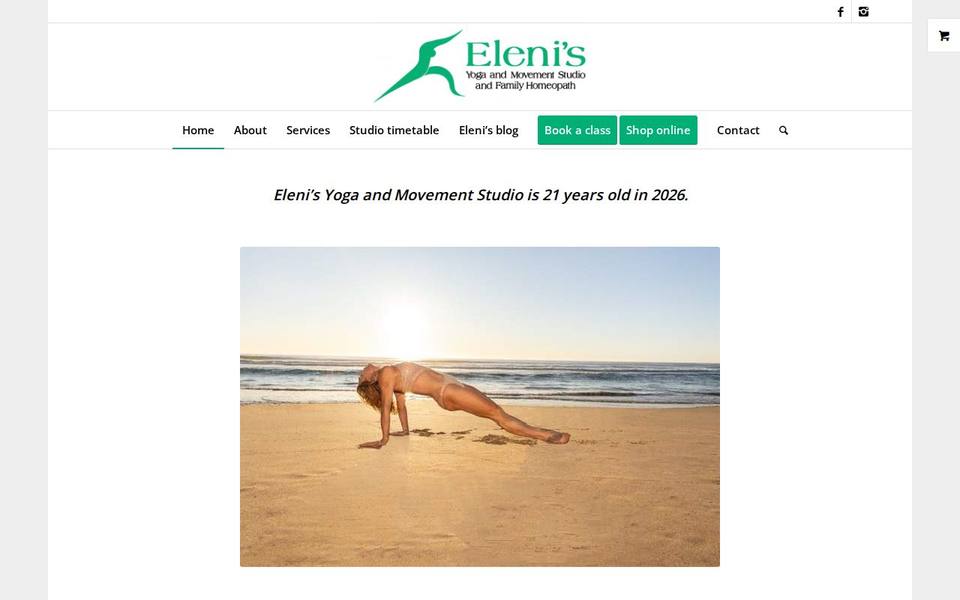 Eleni's Yoga and Movement Studio website