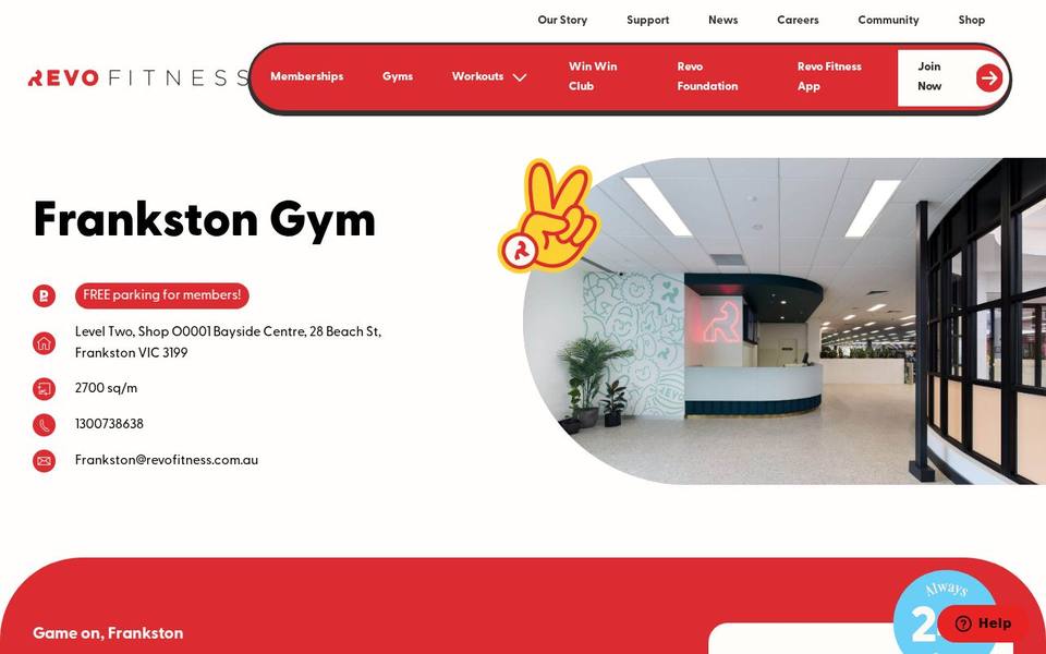Revo Fitness Frankston website